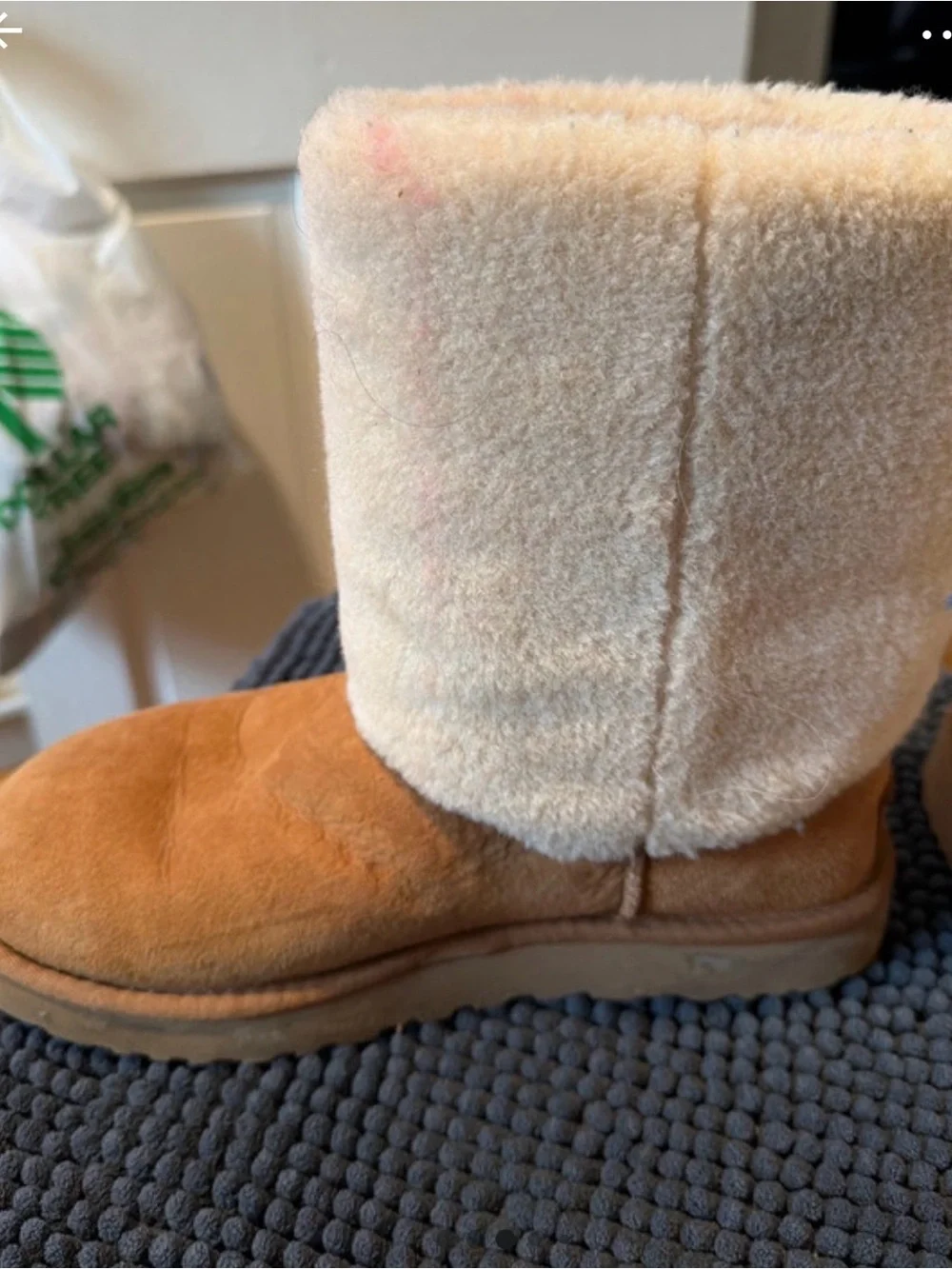 Tan Suede Shearling-Lined UGG Winter Boots